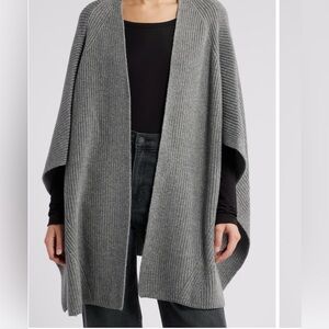 All Saints Grey Marled Ruana — NWT